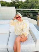 LEMON LONG SLEEVE CREW NECK SWEATER - Tops
