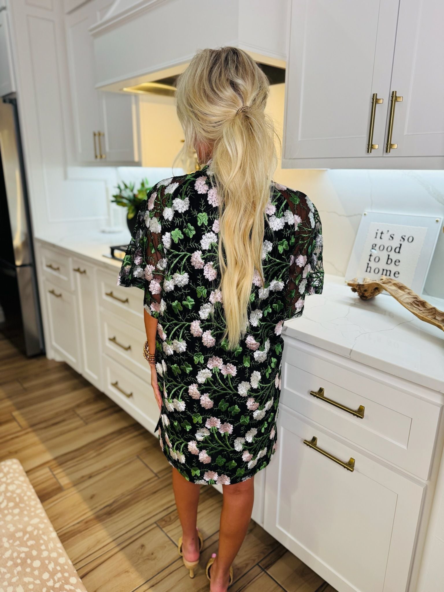 LULU SHORT SLEEVE MINI CAFATAN- VINE BY BUDDY LOVE - Dress