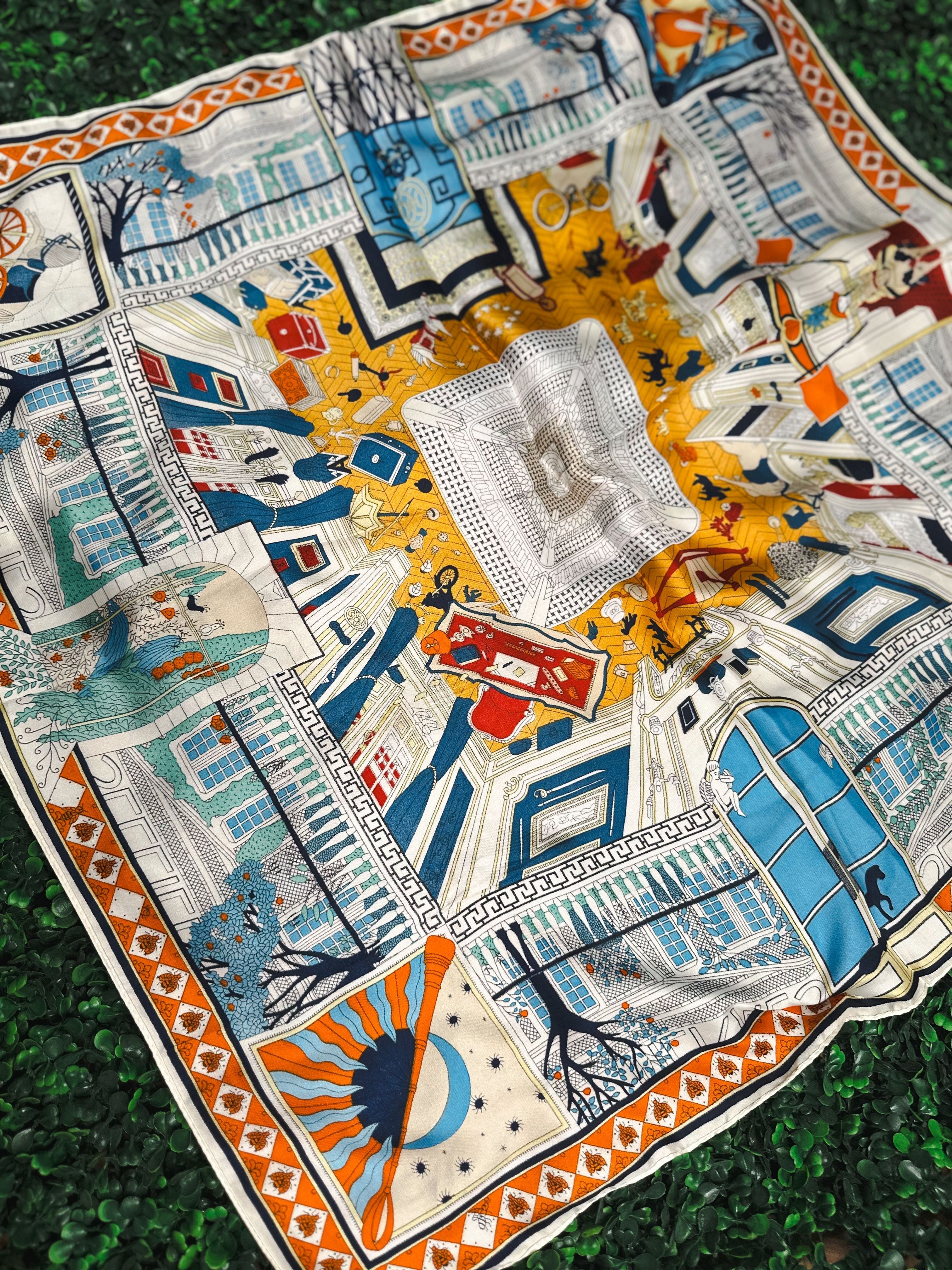 MULTI PRINT COLORFUL NECK SCARF