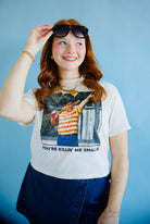 YOU'RE KILLING ME SMALLS CROP TEE in stylish casual wear, showcasing bold graphic design on comfortable fabric by Poppy & Pine.