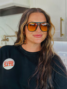 OKLAHOMA STATE GAME DAY BUTTON- ORANGE AND BLACK