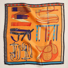 ORANGE EQUESTRIAN PRINT SCARF