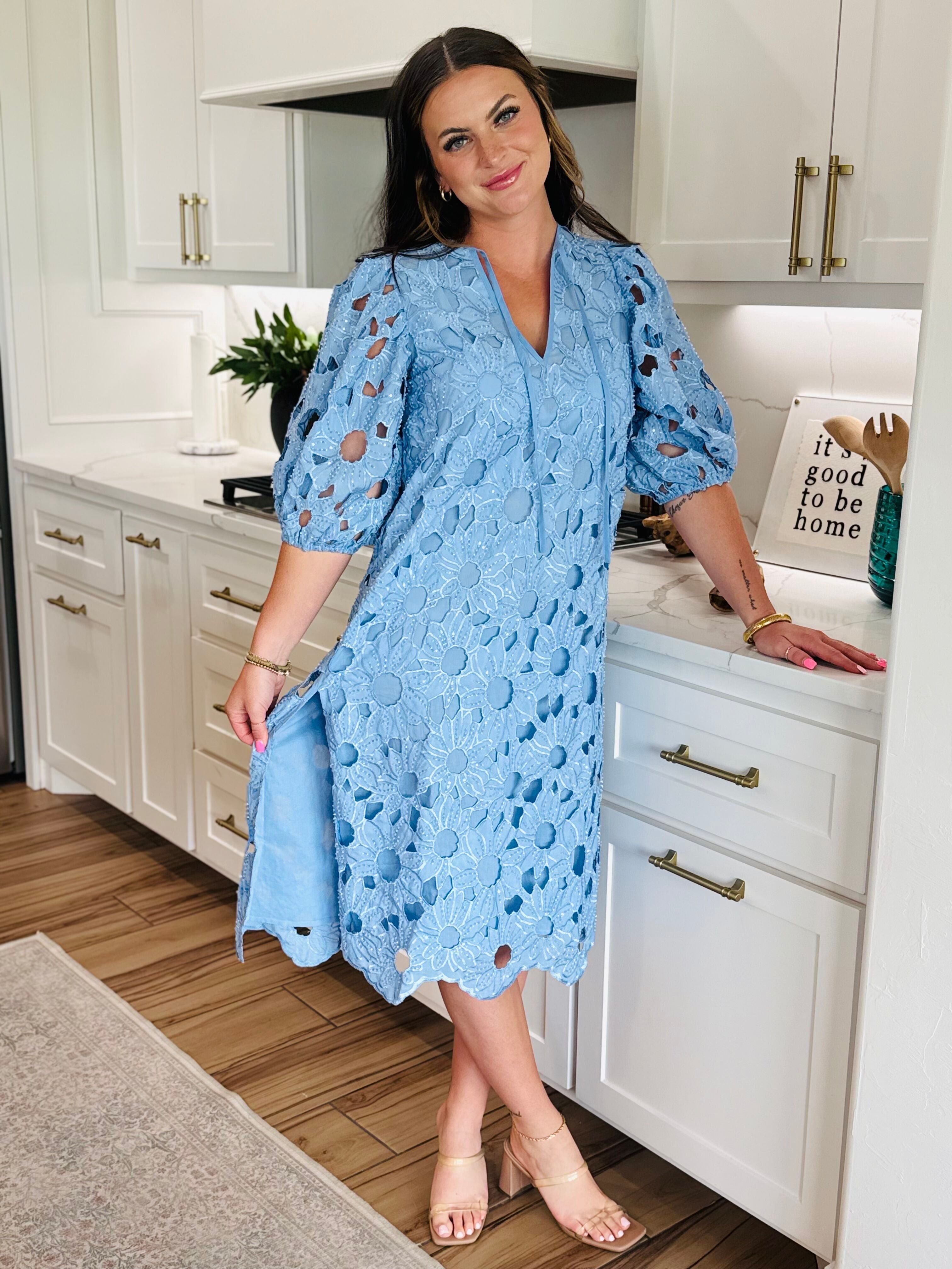 Pamela Poppy Maxi Dress by Buddy Love featuring a stunning lace and sequin design, elegant V-neckline, and flattering silhouette suitable for formal events and romantic dates.