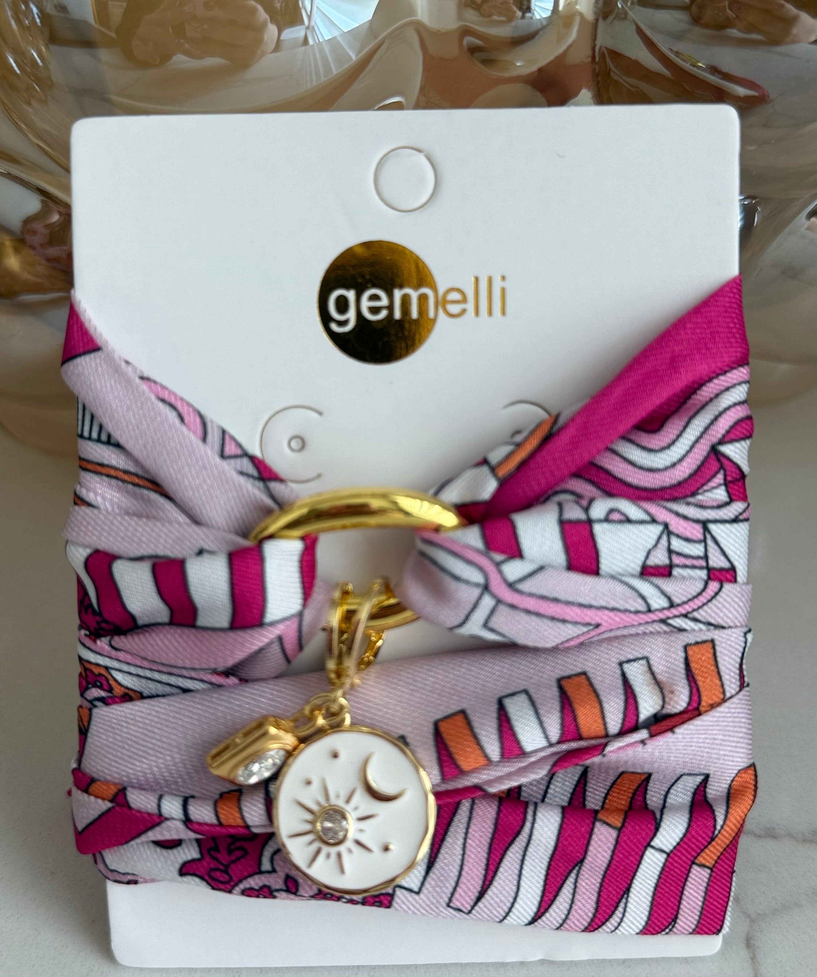 SCARF CHARM BRACELET - Pink - Bracelet