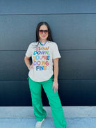 SLOW DOWN YOU’RE DOING FINE TEE- CREAM - Tops