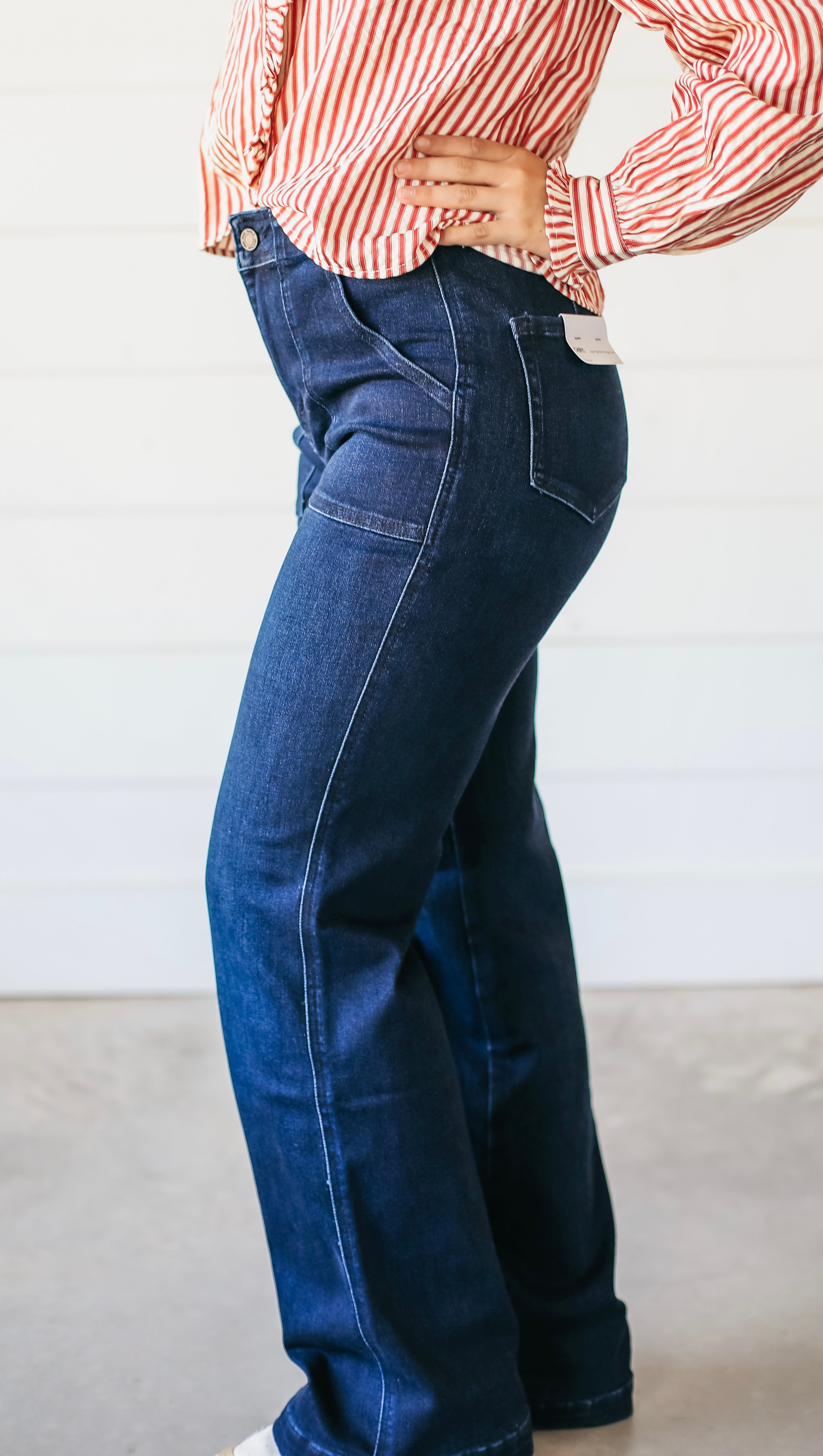 SUPER HIGH RISE VINTAGE FLARE JEANS BY VERVET - Bottoms