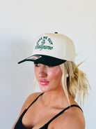 Close-up of TAKE ME OUT TO THE BALLGAME TRUCKER HAT showcasing the quality craftsmanship by Otto.