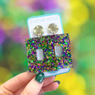 TAYLOR SHAYE NAOMI MARDI GRAS DROPS - Earrings