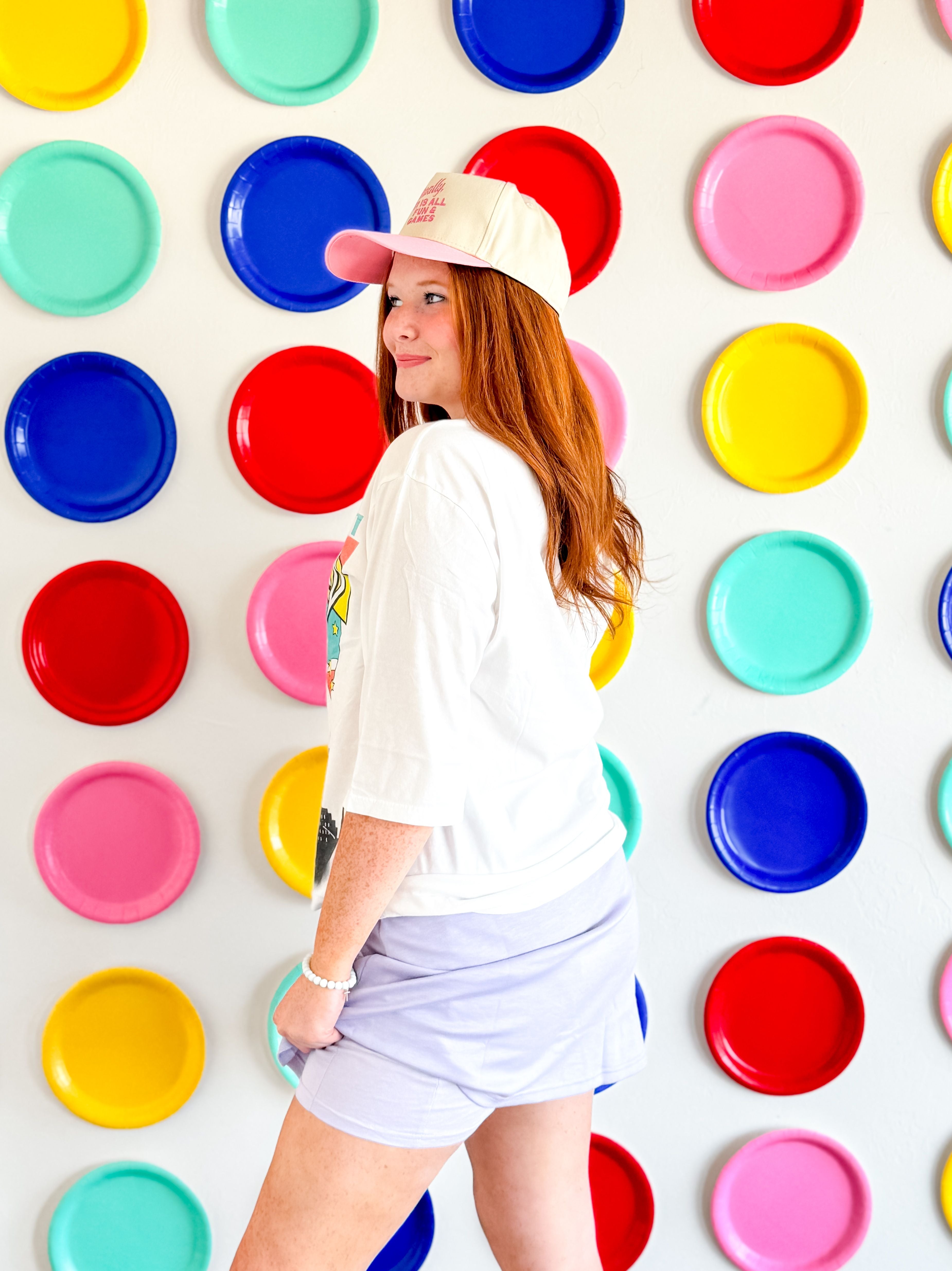 Close-up of Umgee Lilac Athletic Skort showcasing built-in shorts and soft fabric blend ideal for athletic activities and casual wear.