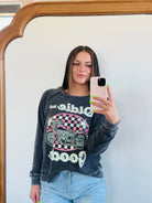 Soft luxe OLDIE BUT GOODIE sweatshirt featuring a comfortable fit, perfect for casual wear and classic vintage style.